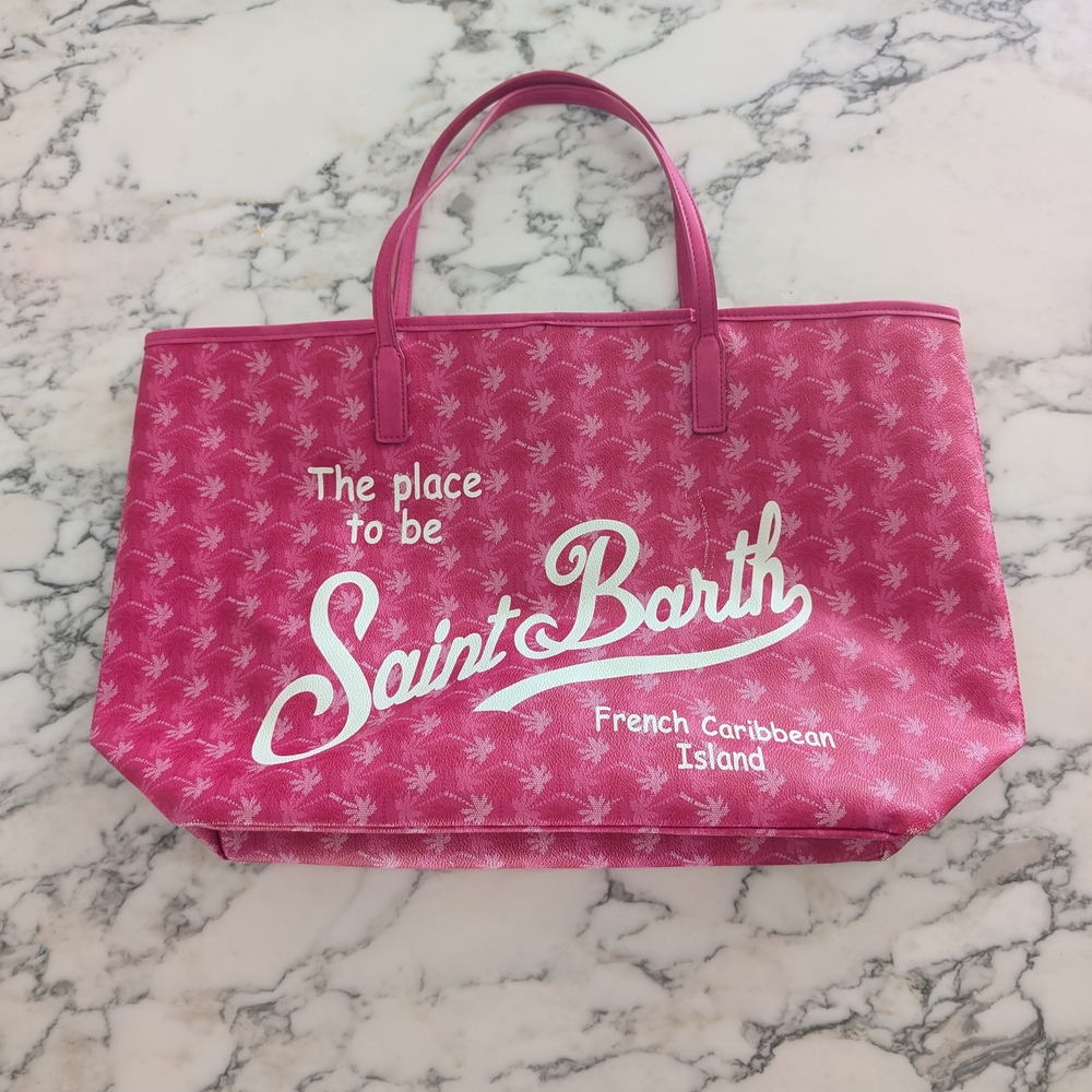 MC2 Saint Barth The Place to Be Pink Monogram Tote